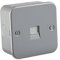 Knightsbridge M7400 Metal Clad Telephone Extension Socket, 230 V, Silver