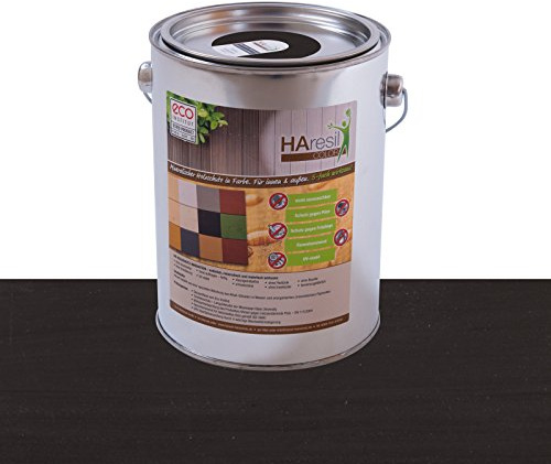Bio Holzschutzfarbe I schwarz I Holzschutzlasur HAresil Color 2kg I Wetterschutzfarbe I Dauerschutzfarbe I Silikatfarbe I matt