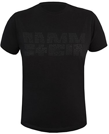 Rammstein Herren T-Shirt Werk, Offizielles Band Merchandise Fan Shirt schwarz mit weißem Front Print (M)