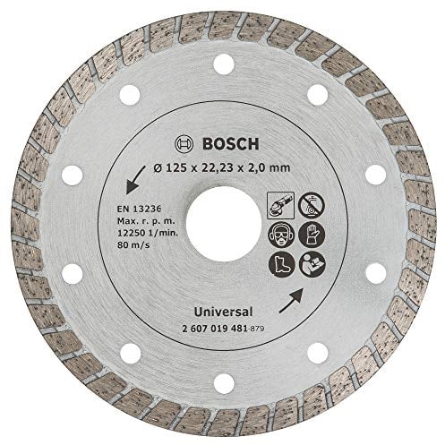 Bosch Home and Garden 2607019481 Disco Diamantato Turbo, Nero, 125 mm