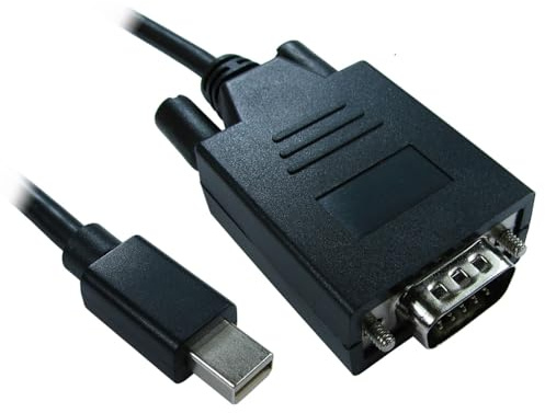 kenable Mini DisplayPort to VGA Cable Male to Male for Mac PC Monitor Projector 1080p 1m Black