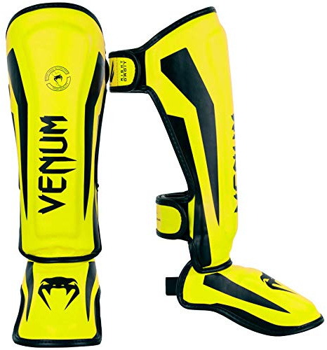 Venum, Elite Schienbeinschützer Kinder, Unisex Kinder, L, Neo Gelb