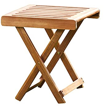 Thompson & Morgan Acacia Hardwood Folding Side Table Pre-Treated Garden Furniture (Acacia Folding Side Table)
