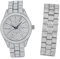 .iced-out. Full Bling Uhr Armband Set - Silber