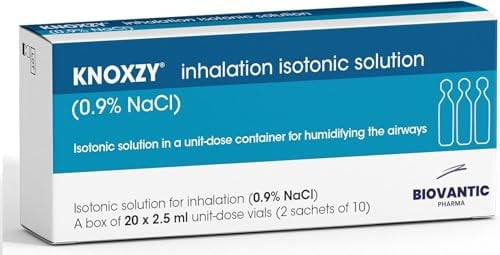 Isotonische NaCl Inhalations-Kochsalzlösung zum Luftbefeuchten, 0,9 % Natriumchlorid, 20 x 2,5 ml Fläschchen
