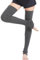 Nanxson Damen Stulpen Lange Gestrickt Beinwärmer Winter Beinstulpen Strumpf für Ballett Fitness Yoga (M, dunkel grau)