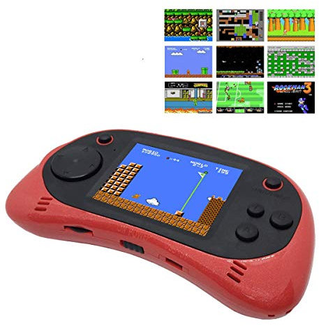 WFGZQ Handheld Game Console, Built-In 260 8-Bit Retro FC NES Game, Portable Game Console with 2.5-Inch Screen, Rechargeable Battery, Video Output, Boy Birthday Gift