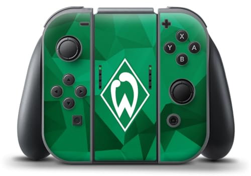 DeinDesign Skin kompatibel mit Nintendo Switch Controller Folie Sticker SV Werder Bremen Camouflage Offizielles Lizenzprodukt