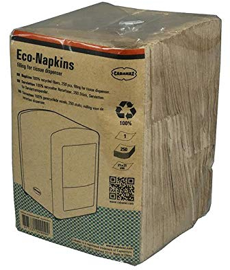 CABANAZ ORIGINAL Napkins – Papier-Öko-Servietten für Spender CABANAZ 100% Recycled - Packung á 250 Stück
