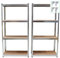 TRUTZHOLM 2X Schwerlastregal 160x80x40 cm | 4 Ebenen, 320 kg Tragkraft, mit Regalverbindern | Steckregal Archivregal Lagerregal Kellerregal Metallregal Regal Garagenregal