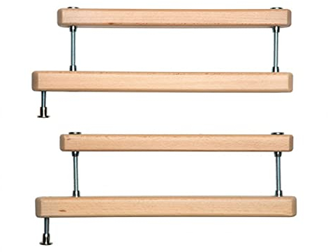 Geuther 0036ZK+ Zusatzklemmen für Treppenschutzgitter Türschutzgitter Türgitter einfache Montage Babygitter ohne Bohren sichere Befestigung langlebige Qualität Natur