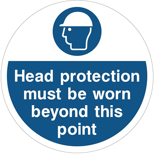 PPE Floor Graphic - Head Protection - 200 mm - Anti-slip - Heavy Duty - Self-adhesive