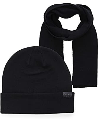 JACK&JONES Men's JACJOLLY Knit GIFTBOX Schal, Black, ONE Size