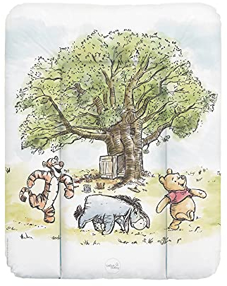 Ceba Baby Wickelauflage - Weiche Wickelunterlage zum Wechseln von Windeln, mit Disney-Motiven - Robustes PVC, abwaschbar - Wickeltischauflage - 70 x 50 cm - Winnie the Pooh