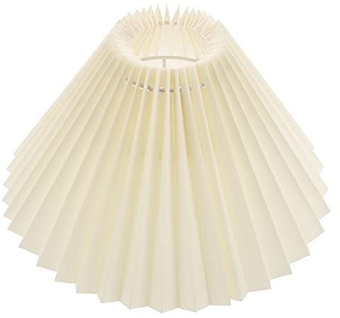 SOLUSTRE Stoff Lampenschirm Falten Plissee Lampenschirm Textilschirm Stoffschirm Lampenabdeckung Lampe Schatten für E27 Tischlampe Wandleuchten Nachttischlampe Pendelleuchte Kronleuchter Gelb