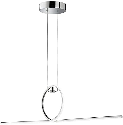 Wofi Hängeleuchte LED Esstischleuchte Pendellampe chrom Wohnzimmerlampe, dimmbar Fernbedienung, 23W 2100lm 4000K, LxBxH 112,5 x 21 x 162,5 cm 6989.01.01.0700