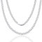 SILBERTALE 925 Sterling Silber Panzerkette Echt Silberkette für Herren Damen 2/3/4mm Breit Dünn Superflache Ohne Anhänger Halskette