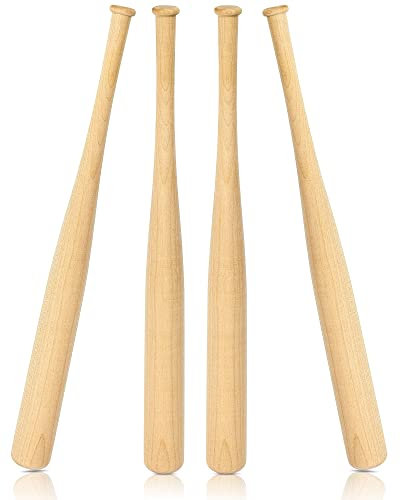 4 Stück große Baseballschläger 45,7 cm Baseballschläger Handwerk unlackierte Holzschläger Unlackierte Holzschläger zum Malen DIY Handwerk Projekte Ball Sport Party Gastgeschenke