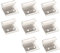 Lot de 8 supports de suspension pour carrelage en acier inoxydable de 25 mm d'épaisseur, kit de fixation pour miroir, support de présentation robuste pour carrelage en céramique (argent)