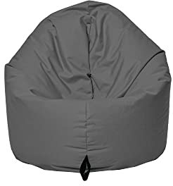 MB MILLINDABAG 2 in 1 Sitzsack für Kinder Jugendliche und Erwachsene Beanbag Sessel Kissen Indoor & Outdoor Gaminggeignet & bereits gefüllt Sitzkissen Bodenkissen (Anthrazit, Durchmesser: 145 cm)