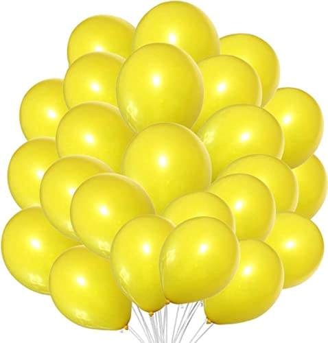 Gelbe Luftballons, 12,7 cm, Metallic-Gelbe Luftballons für Sonnenschein, Zitrone, Gänseblümchen, Honigbiene, Thema, Geburtstagsparty, Hochzeit, Babyparty, Karneval, Events, Dekorationen, 25 Stück