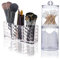 3 Fächern Kosmetik Organizer, Glas Wattestäbchen Behälter, Schminke Aufbewahrung Pinselhalter Make Up Organizer & Wattestäbchen Behälter für Badezimmer Schminktisch Organizer Set