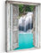 MuchoWow© Impression sur Toile Peinture 60x80 cm Tableau Mural Decoration Salon Reproductions de Tableaux Murale Moderne Transparent - Cascade - Nature - Paysage