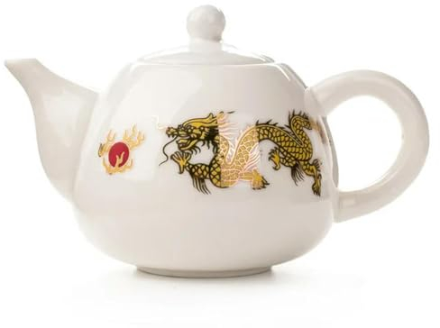 Théière en céramique faite à la main en porcelaine, théière de bureau de décoration de maison, bouilloires de couleur blanche