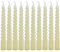 MIJOMA Set Geburtstagskerzen, Baumkerzen, Weihnachtskerzen, Pyramidenkerzen, Christbaumkerzen aus Wachs für Weihnachtsbaum Geburtstagsfeiern Torten, Lange Brenndauer, Ø11x105 mm (10, Creme Twisted)