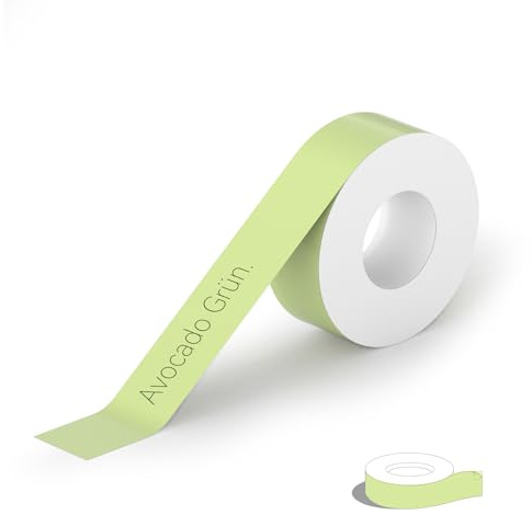 PeriPage Rouleau de papier thermique autocollant continu compatible avec étiqueteuse L1 D30 D110 E10 P21 - Vert - 1,4 cm x 4,2 m