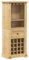 vidaXL Corona Wine Rack Cabinet - 56x35x120 cm Solid Pine Wood, Honey Wax Finish, with Drawer and Shelves for Living Room/Dining Room/Kitchen Storage
