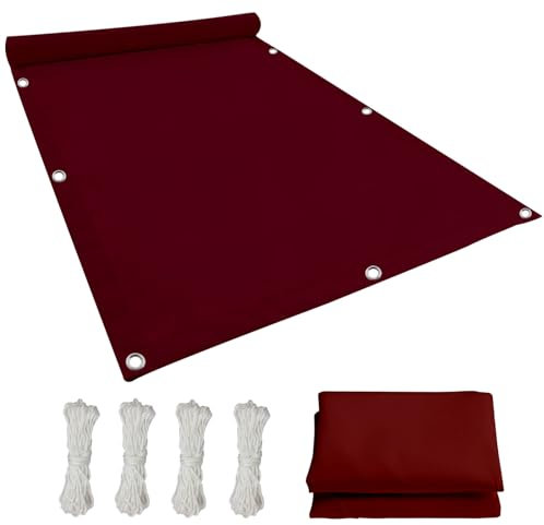 Tela de Sombra protección Solar 3.5 x 3.6 m Red De Sombra Jardín Velas de Sombra Beige, Vela Sombra 100% Poliéster Protección Rayos UV Resistente para Patio, Plantas Flores, Balcón, Vino Tinto