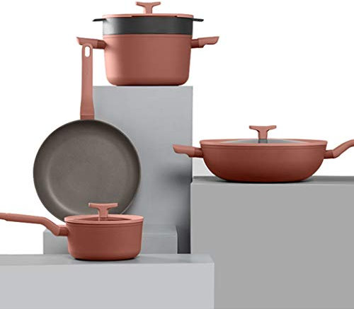 Kochtopf, Bratpfanne, Topfset aus Aluminiumlegierung für den Haushalt, Super-Platin-Antihaftbeschichtung, für mehrere Herdplatten geeignet, leicht zu reinigendes Kochgeschirrset
