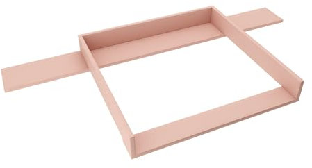 regalik Wickelaufsatz mit Platte für Hemnes von IKEA, Wickeltischaufsatz für 50x160 cm Kommoden, Abnehmbar Wickelkommode aufsatz, Gerade Frontplatten, Rose