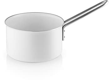 Eva Trio | White Line Kasserolle 1,8 l 16 cm keramischer Slip-Let®-Antihaftbeschichtung | Perfekt für Pasta und Reis oder die Zubereitung von Saucen und kleinen Suppenportionen