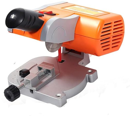 TsoLay Electric Mitre Saw Machine, 100W Mini Table Saw with Steel Cutting Blade, Adjustable 0-45° Bench Cut Off Chop Saw, 7800r/min, for DIY Handmade Wooden Model Crafts, Metal, Ceramic Tile