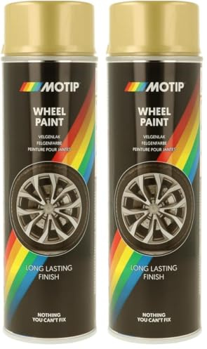 MOTIP Wheel Spray Paint - Gold - 500 ml (Pack of 2)