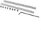 Sistema de riel guía de aluminio, para sierra circular para carpintería, riel guía de sierra, para herramienta de corte de banco de taller (conector de riel guía)