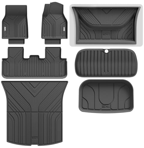3W [RHD] 7Pcs Floor Mats and Boot Liner Custom Fit for Tesla Model Y Juniper Premium Performance 2025 2026 (Not for Standard), Thorex™ All Weather Dog Friendly Full Coverage Car liners & Trunk Mats
