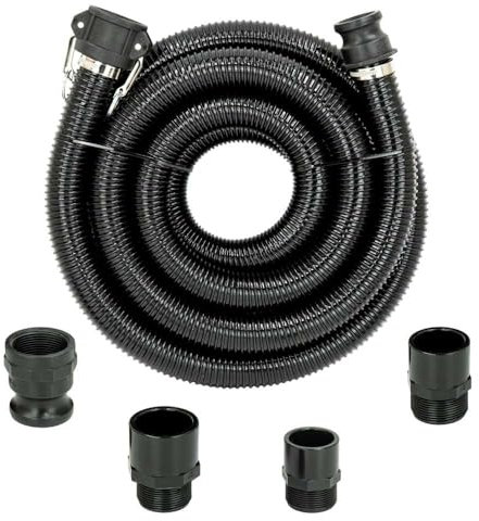 SEWOMO-S Abwasserschlauch 5m Set mit Kamlok Kupplung – Wohnmobil Schlauch mit Adapter für 32mm 40mm 50mm Stutzen & 1 1/2 AG – Abwasser Set für Wohnwagen, Camper, Grau-/Schmutzwasser