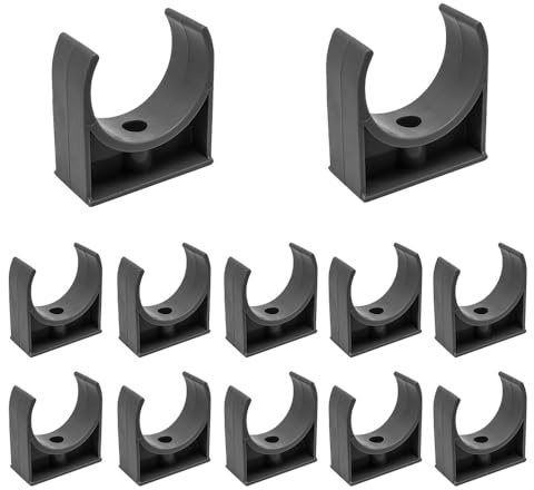 TONGIHS 12Pcs U-Shaped Tubing Hose Buckles,for Water&Gas Pipes,Grey | I.D.3.9 cm,PVC,Sturdy,Wear-resistant,Pressure-resistant,Waterproof,Easy to install,for a wide range of pipes