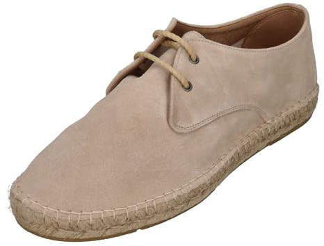Espadrij L'Originale Herren Espadrilles PAYSAN Velour Men beige, Größe:40 EU