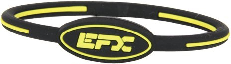 EFX Silikon oval Armband, schwarz/gelb