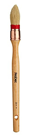 ProDec 21mm Trade Professional Pointed Pure Bristle Sash Brush Ideal | for Precise Painting of Sash Windows, Architraves and Other Curved, Moulded or Profiled Surfaces with Gloss and Satin Paints