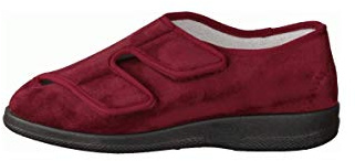 LIROMED Herren Hausschuhe 476-20Z6 Bordeaux (rot) - geschlossener Hausschuh - VERBANDSCHUHE, Rot rot 225675