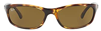 Ray-Ban Men's RB4115 Square Sunglasses, Havana, 57mm