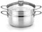 BRA Ancora - Set para cocinar al vapor, acero inoxidable 18/10, con tapa de cristal, 24 cm