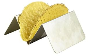 Hot Dog and Taco Stand 1-2 Slots 13cm x 10cm - Stainless Steel Fast Food Stand for Serving Hot Dogs or Tacos