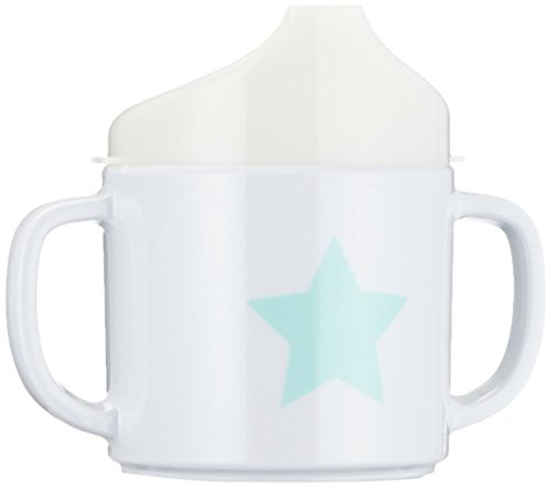 LÄSSIG Kinder Trinklernbecher mit Henkel Tasse rutschfest Melamin/Sippy Cup Starlight magenta