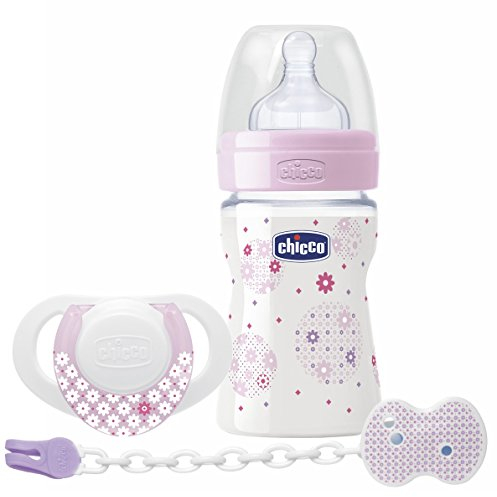 Chicco 20711610000 Set Naissance Biberon + Sucette + Attache